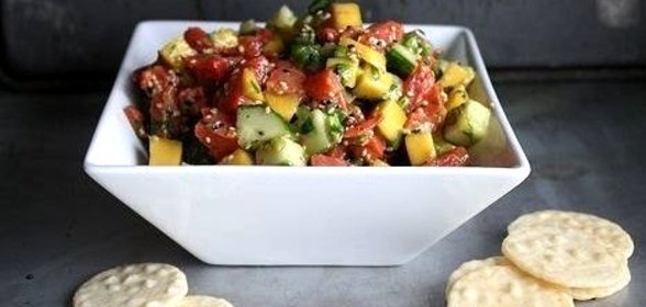 Севиче из слабосоленого лосося