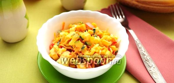 Салат с крабовыми палочками и кукурузой