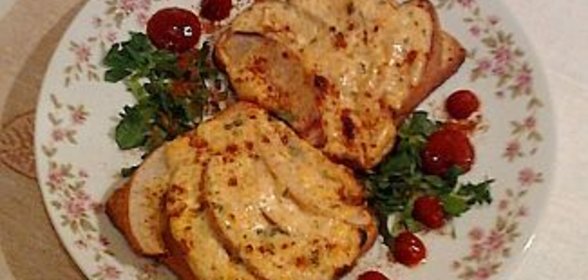 Горячие тосты с грушей