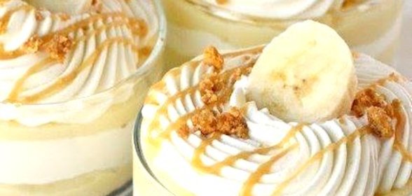 Кремовый бананово-карамельный десерт