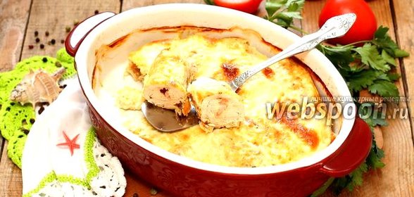 Рулетики из куриного филе с креветками