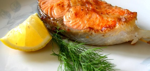 Семга на сковороде