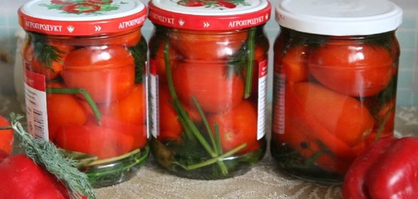 Маринованные помидоры со сладким перцем