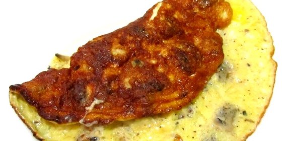 Омлет с грибами и сыром