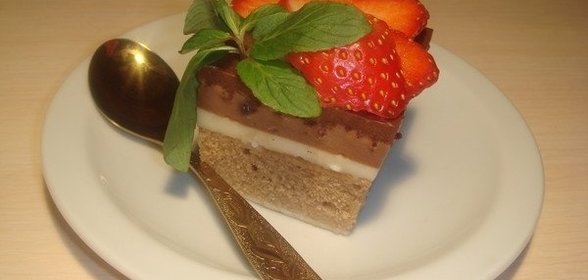 Кофейное пирожное «Три шоколада»