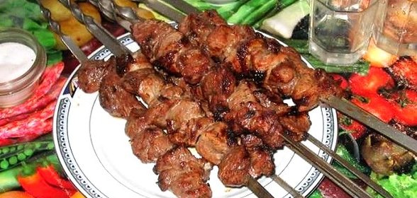 Шашлык в красном вине