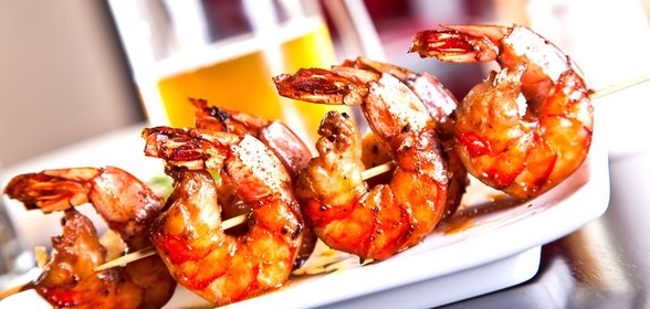 Королевские креветки на гриле