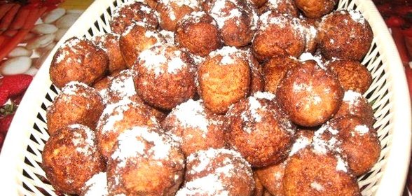 Пончики творожные с ванилью