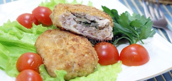 Куриные зразы с грибами «Удачные»