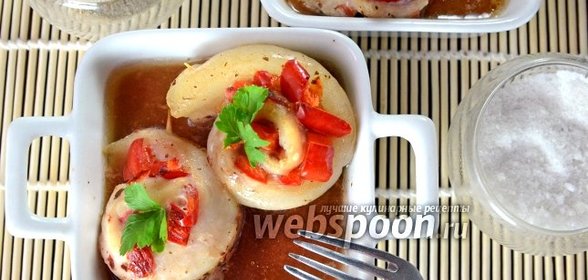 Рулетики из морского языка с болгарским перцем