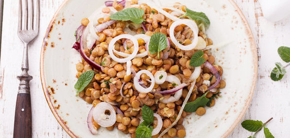 Чечевица в мятном соусе