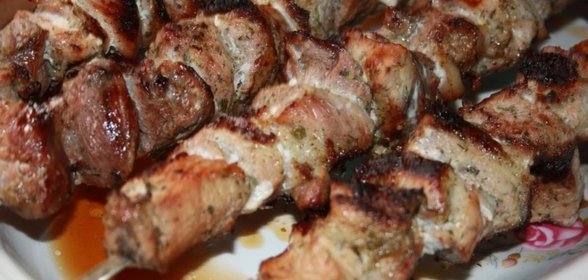 Шашлык на белом сухом вине