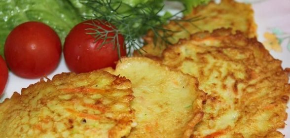 Оладьи из кабачков и картофеля
