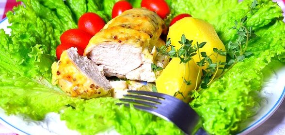 Куриное филе в сливочном соусе с тимьяном