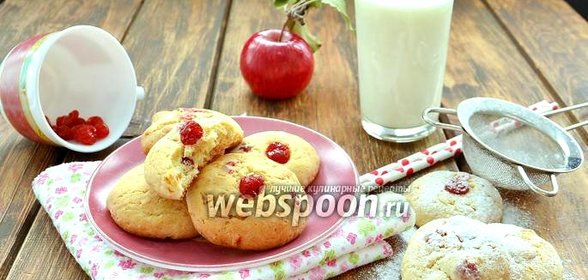 Печенье с вишней и белым шоколадом