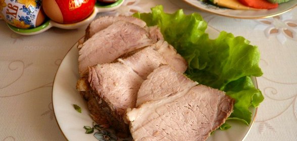 Вареная свинина в пакете