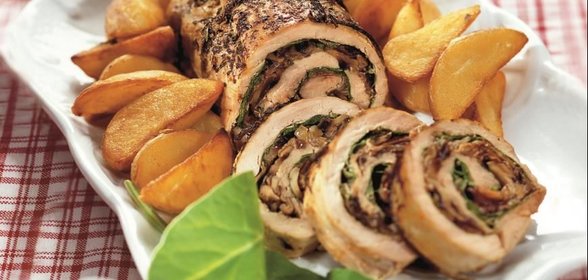 Рулет из телятины с картофелем