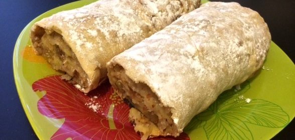 Постный яблочный штрудель