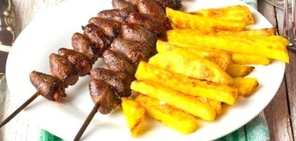 Шашлычки из куриных сердец