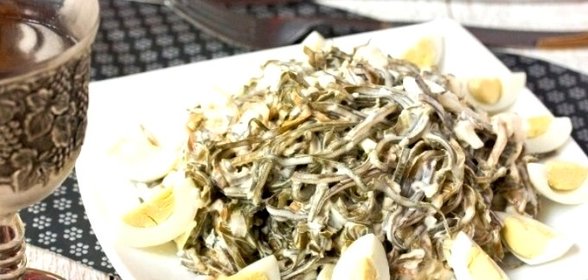 Салат с отварной рыбой