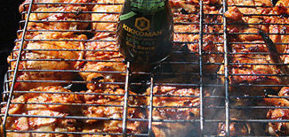 Шашлык из курицы с соусом Киккоман