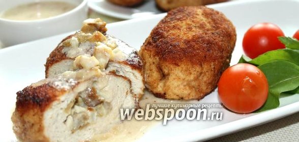 Зразы из куриного фарша с грибами