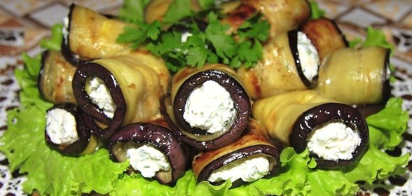 Баклажаны с творогом и чесноком