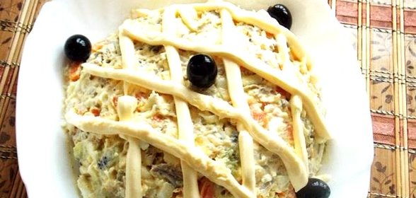 Салат из свинины с киви