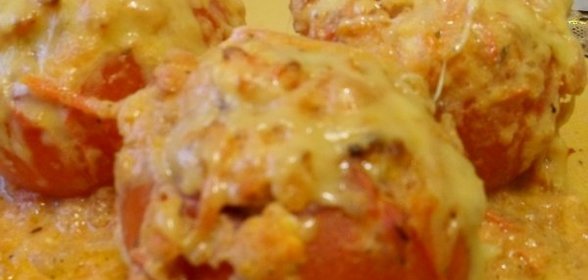 Запеченные фаршированные помидоры