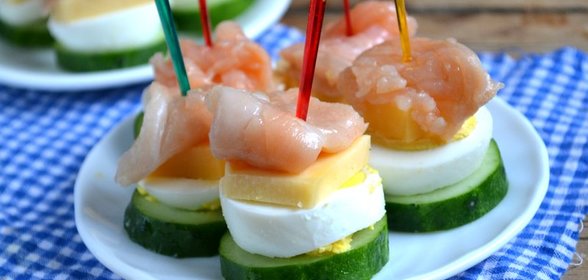 Канапе с красной рыбой