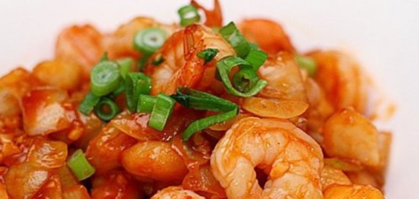 Креветки в кисло-сладком соусе
