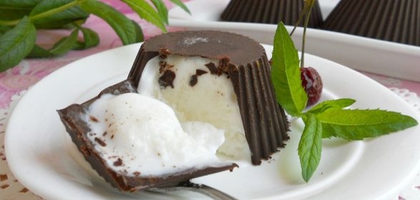 Мороженое молочное в шоколаде