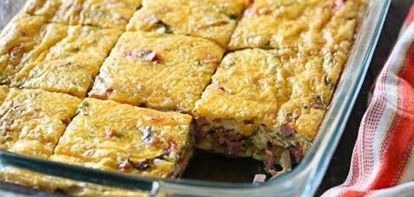 Омлет с ветчиной в духовке