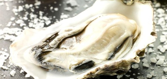 Устрицы в ракушках с восточным соусом миньонет