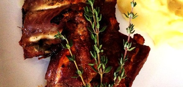 Свиные ребрышки в меду и горчице