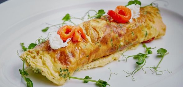 Омлет с крабом