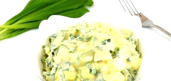 Салат из черемши и яиц