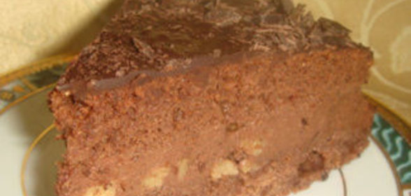 Гречишный торт с грушей и творожно-шоколадным кремом