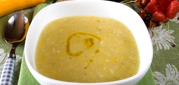 Чесночный крем-суп с цукини