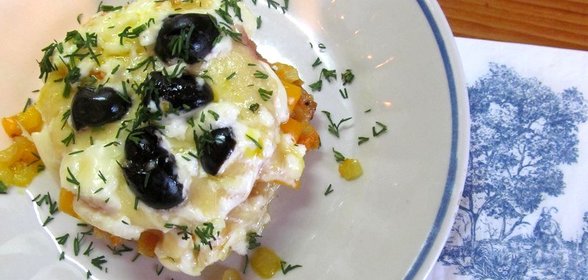 Куриная отбивная под овощами