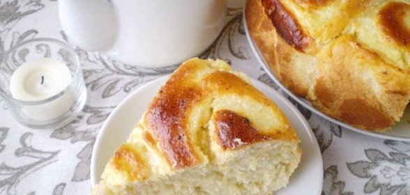 Пирог с творогом и манкой