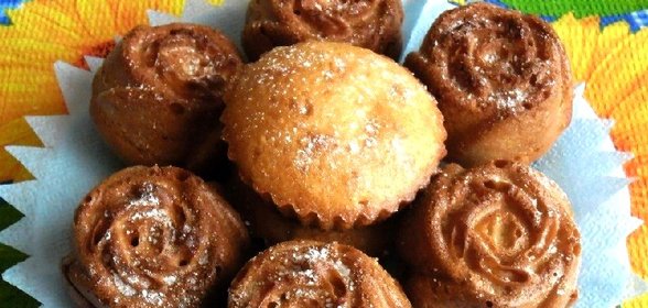 Кексики на кефире в формочках