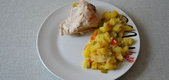 Куриные ножки и крылышки в рукаве