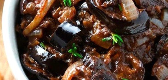 Рагу из баклажанов под кисло-сладким соусом (Капонатина)