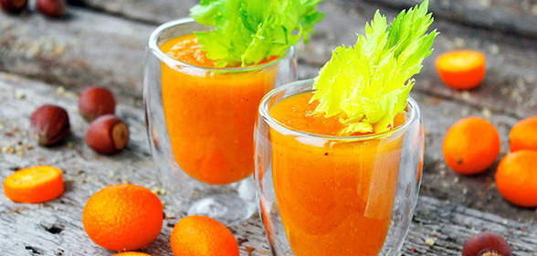 Тыквенно-ореховый смузи с кумкватом и сельдереем