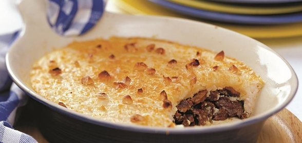 Запеканка Пармантье с говяжьим сердцем