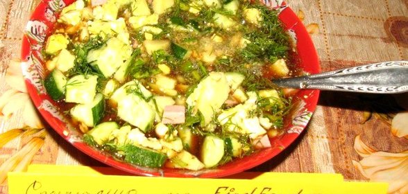 Летняя окрошка с квасом