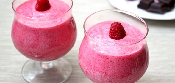 Мусс из малины с манкой