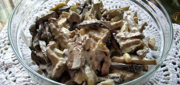 Салат с печенью белорусский