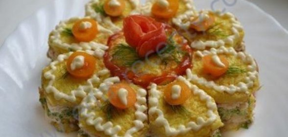 Салат на Праздничный стол с сыром и перцем